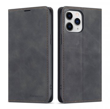 Forwenw iPhone 12/12 Pro Wallet Kickstand Magnetic Shockproof Case Black