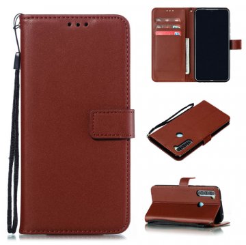 Xiaomi Redmi Note 8 Wallet Kickstand Magnetic Leather Case Brown