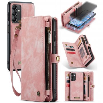 CaseMe Samsung Galaxy A14 5G Wallet Case with Wrist Strap Pink
