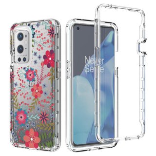 OnePlus 9 Pro Clear Bumper TPU Floral Prints Case