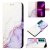 Marble Pattern Motorola Edge 20 Wallet Case White Purple