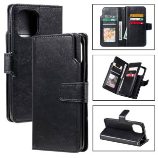 Xiaomi Mi 11 Wallet 9 Card Slots Magnetic Case Black