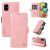 YIKATU Samsung Galaxy A51 5G Skin-touch Wallet Kickstand Case Pink