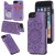 iPhone 7/8/SE 2020 Embossed Wallet Magnetic Stand Case Purple