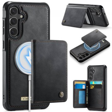 CaseMe Samsung Galaxy S26 Detachable Magnetic Wallet Case with RFID Blocking & Wireless Charging – Black