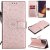 Samsung Galaxy Note 20 Ultra Embossed Sunflower Wallet Stand Case Rose Gold
