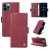 YIKATU iPhone 13 Pro Max Skin-touch Wallet Kickstand Case Wine Red