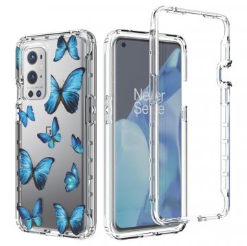 OnePlus 9 Pro Clear Bumper TPU Blue Butterfly Case