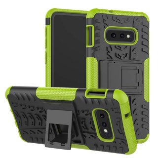 Samsung Galaxy S10e Hybrid Rugged PC + TPU Kickstand Case Green