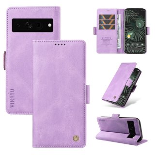 YIKATU Google Pixel 7 Pro Skin-touch Wallet Kickstand Case Purple