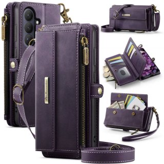 CaseMe Samsung Galaxy S26 Crossbody Wallet Case with RFID Blocking & Wireless Charging Purple