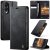 CaseMe Samsung Galaxy S25 Edge Magnetic Wallet Case with RFID Blocking Black