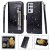 Samsung Galaxy S21/S21 Plus/S21 Ultra Zipper Pocket Bling Glitter Leather Case Black