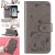 iPhone 7/8/SE 2020 Embossed Cat Bee Wallet Stand Case Gray