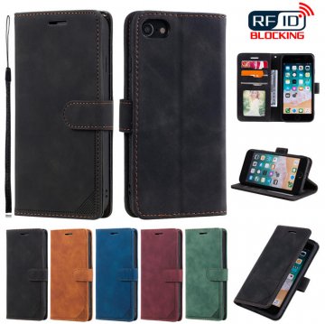 iPhone 7/8/SE 2020 Wallet RFID Blocking Kickstand Case Black