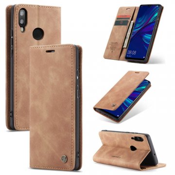 CaseMe Huawei P Smart 2019 Wallet Kickstand Magnetic Case Brown