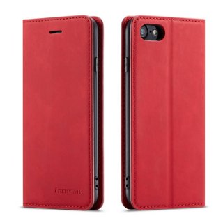 Forwenw iPhone 7/8/SE 2020 Wallet Kickstand Magnetic Case Red