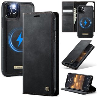 CaseMe iPhone 12/12 Pro 2-in-1 Magnetic Wallet Case – Wireless Charging & RFID Blocking Black
