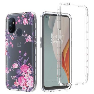 OnePlus Nord N100 Clear Bumper TPU Rose Flowers Case