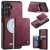 CaseMe Samsung Galaxy S25 FE Detachable Magnetic Wallet Case with RFID Blocking & Wireless Charging - Red