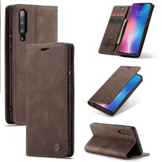 CaseMe Xiaomi Mi 9 Wallet Kickstand Magnetic Flip Case Coffee