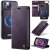 CaseMe iPhone 14 2-in-1 Magnetic Wallet Case – Wireless Charging & RFID Blocking Purple