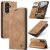CaseMe Samsung Galaxy A57 Wallet Magnetic Suede Leather Case Brown