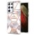 Samsung Galaxy S21 Ultra Flower Pattern Marble Electroplating TPU Case Crown