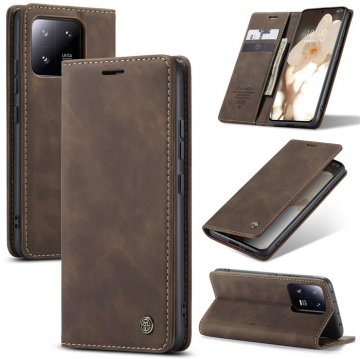 CaseMe Xiaomi 13 Pro Wallet Retro Suede Leather Case Coffee