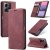 CaseMe Xiaomi Redmi Note 12 4G Wallet Suede Leather Case Red