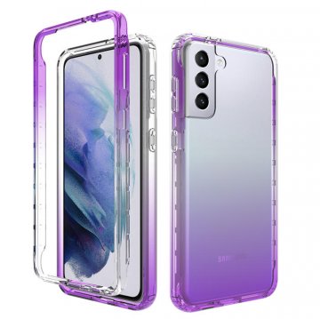 Samsung Galaxy S21 Plus Shockproof Clear Gradient Cover Purple