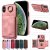 For iPhone XS Max Card Holder Ring Kickstand Case Pink