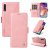 YIKATU Samsung Galaxy A70 Skin-touch Wallet Kickstand Case Pink