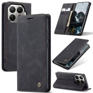 CaseMe Xiaomi 15T Pro Wallet Magnetic Suede Leather Case Black