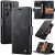 CaseMe Samsung Galaxy S25 Ultra Magnetic Wallet Case with RFID Blocking Black