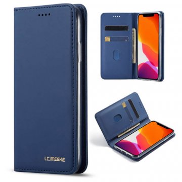 LC.IMEEKE iPhone 11 Wallet Magnetic Kickstand Case Blue