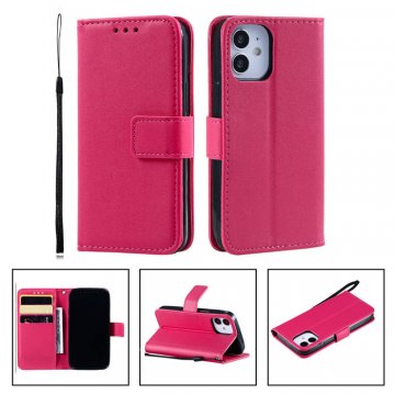 iPhone 12 Mini Wallet Kickstand Magnetic PU Leather Case Rose