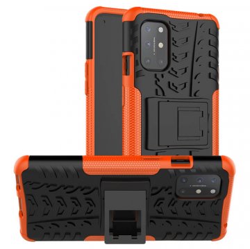 OnePlus 8T Hybrid Rugged PC + TPU Kickstand Case Orange