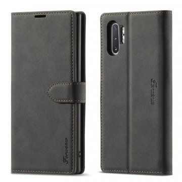 Forwenw Samsung Galaxy Note 10 Wallet Magnetic Kickstand Case Black
