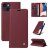 YIKATU Wallet Magnetic Kickstand Leather Phone Case Red