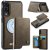 CaseMe Samsung Galaxy S25 Edge Detachable Magnetic Wallet Case with RFID Blocking & Wireless Charging - Coffee