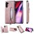 Samsung Galaxy Note 10 Wallet Card Slots Shockproof Cover Rose Gold