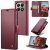 CaseMe Xiaomi 15T Wallet RFID Blocking Magnetic Buckle Case Red