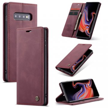CaseMe Samsung Galaxy S10 Plus Wallet Stand Magnetic Case Red