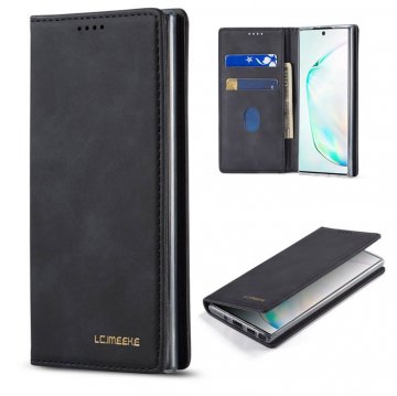 LC.IMEEKE Samsung Galaxy Note 10 Wallet Magnetic Stand Case Black