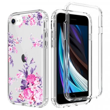 iPhone 7/8/SE 2020 Clear Bumper TPU Rose Flowers Case