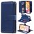 iPhone 11 Pro Max Multi-function 10 Card Slots Wallet Case Dark Blue