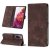 Skin-friendly Samsung Galaxy S20 FE Wallet Stand Case with Wrist Strap Coffee