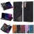 Samsung Galaxy S22 Color Splicing Lines Wallet Case Black