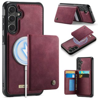 CaseMe Samsung Galaxy S26 Detachable Magnetic Wallet Case with RFID Blocking & Wireless Charging – Red